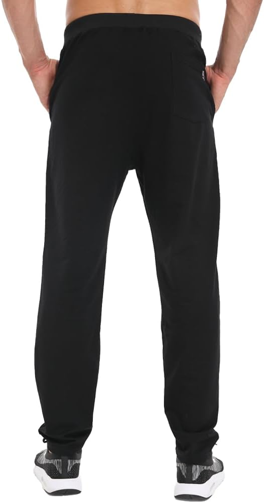 Tansozer Jogging Homme Pantalons de Survêtement Hommes Coton avec Poches Zippées