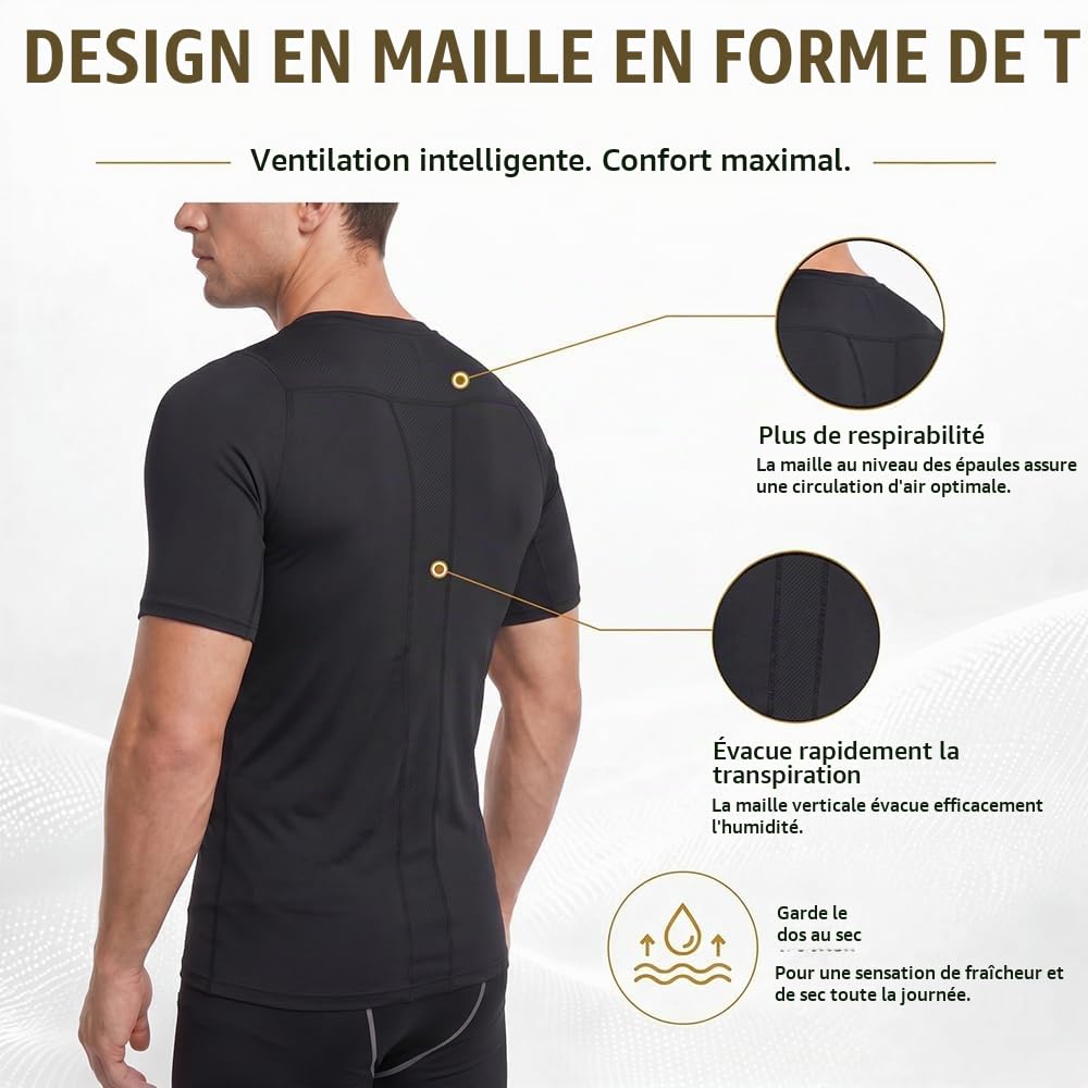 T-Shirt Compression Homme – Musculation, Running & Fitness