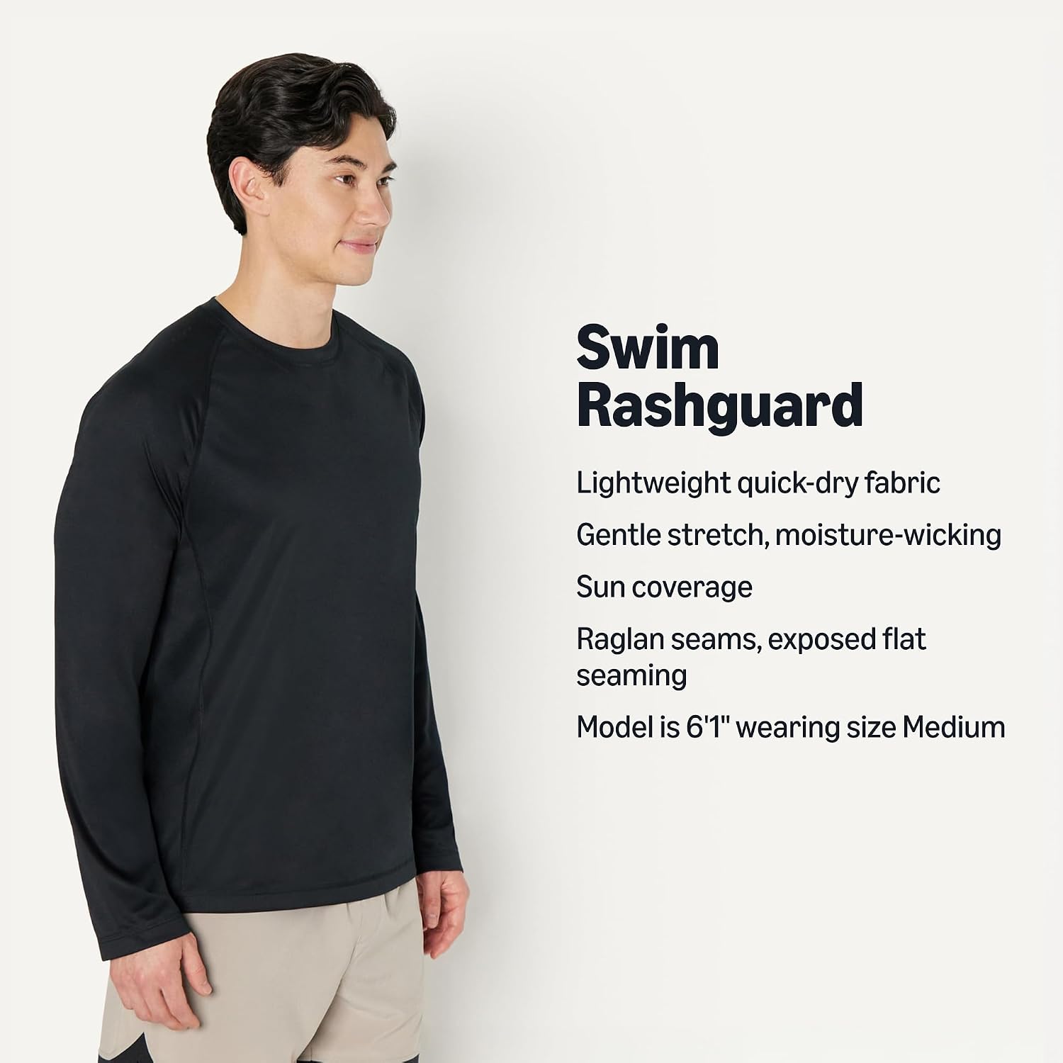 Amazon Essentials Men's Long-Sleeve Quick-Dry UPF 50 Swim Tee