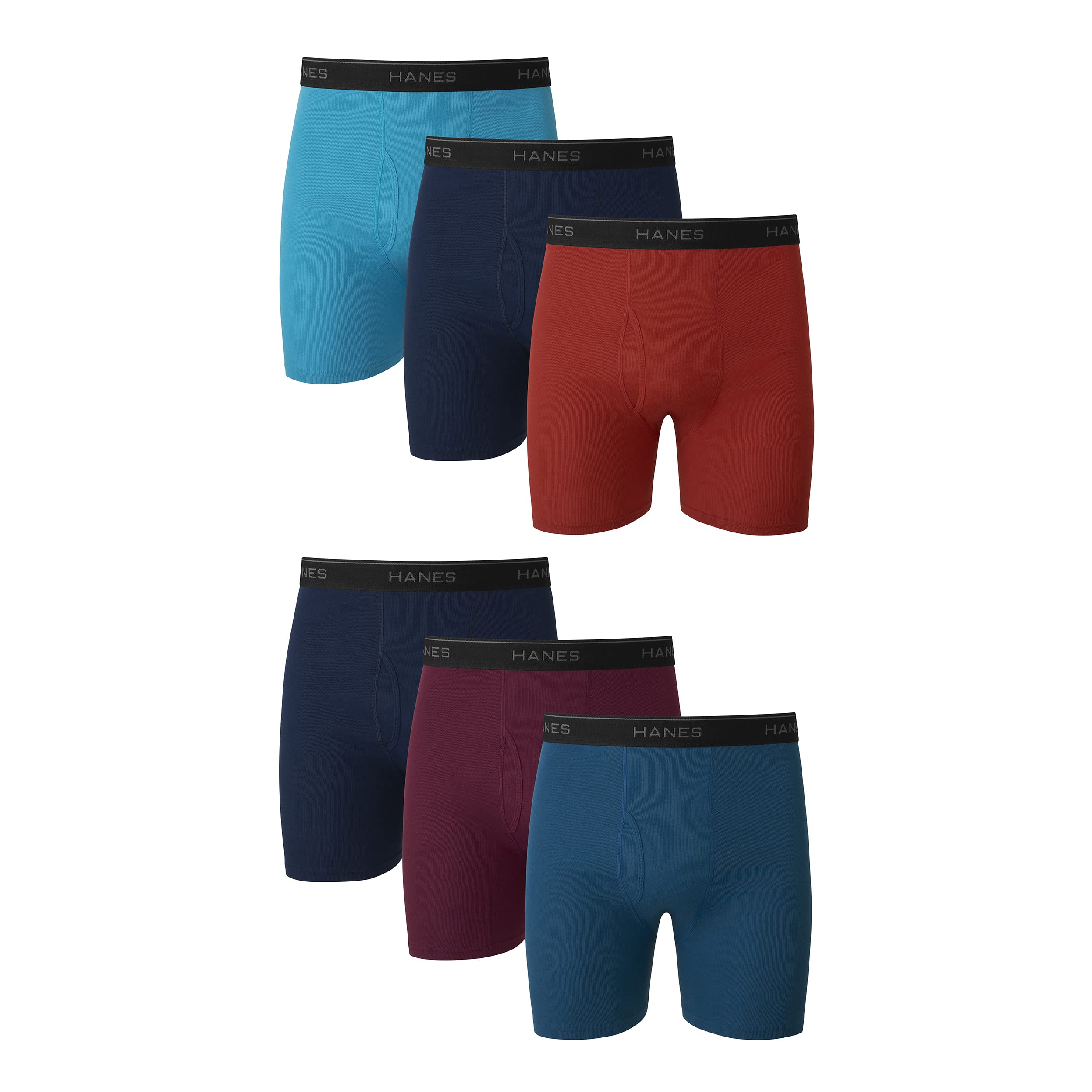 Lot Boxers Homme Hanes – Coton 100% Doux & Respirant