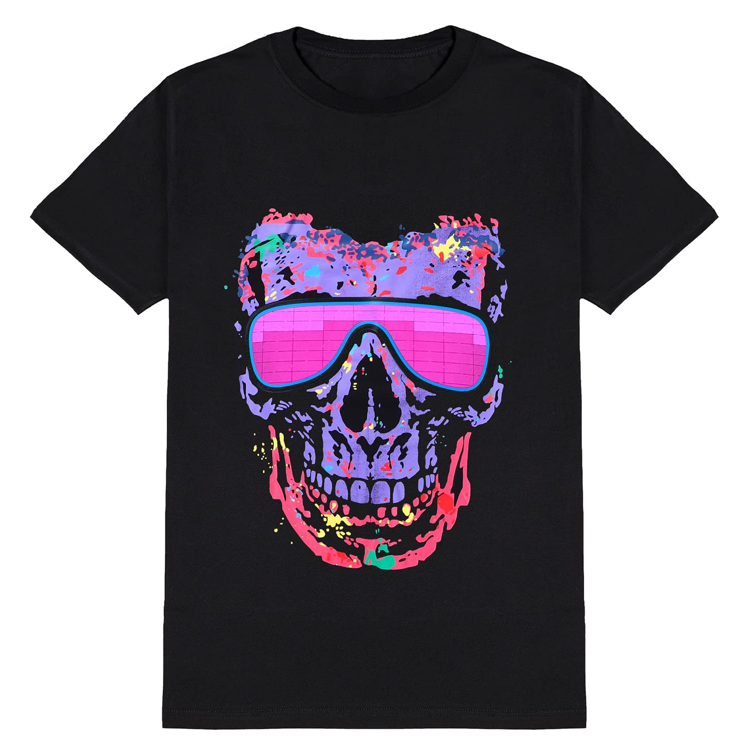SOOOEC LED Light Up Sound T-Shirt for Party Hiphop Halloween Cosplay Birthday Gift