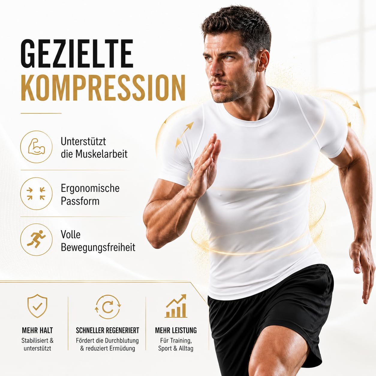 T-Shirt Compression Homme – Musculation, Running & Fitness