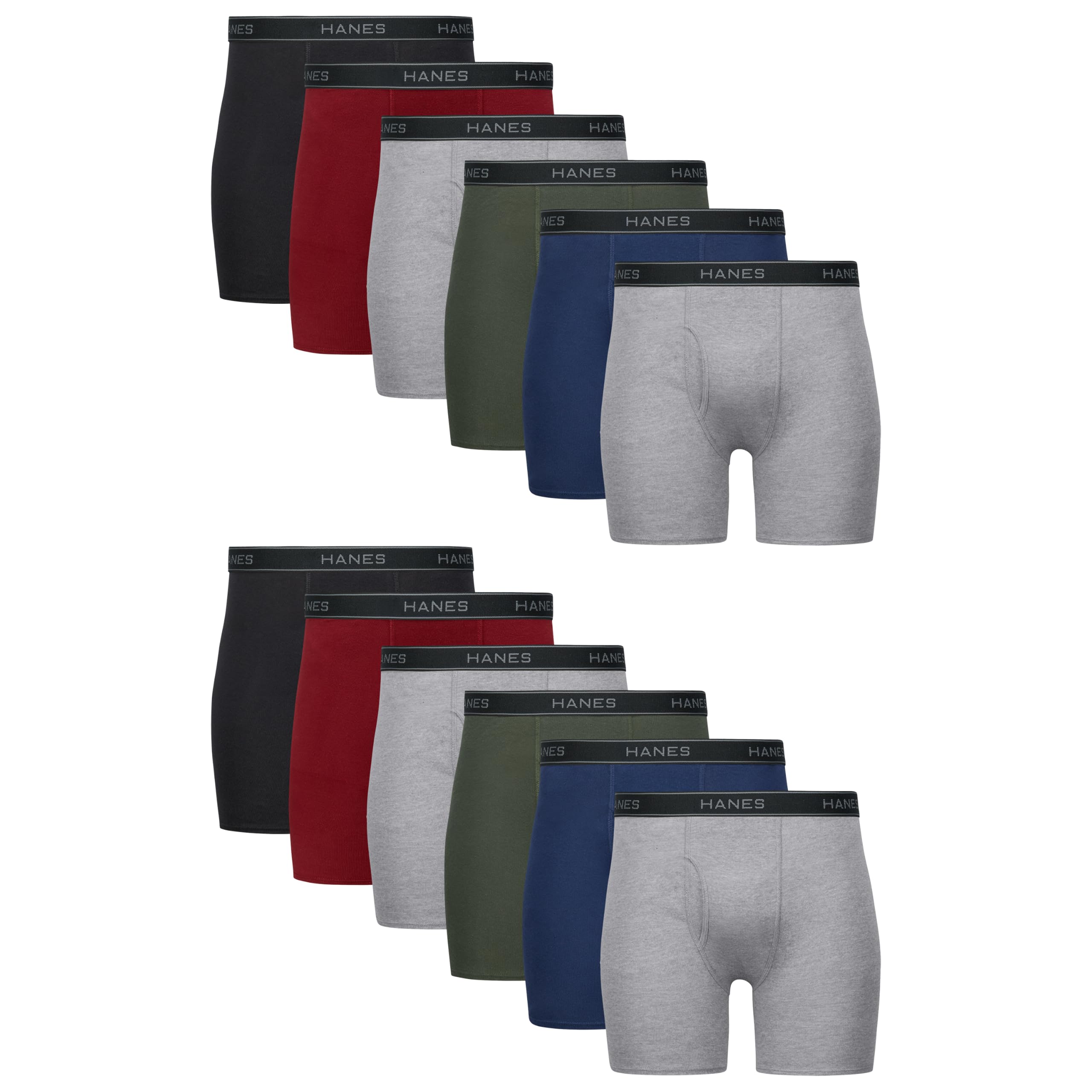 Lot Boxers Homme Hanes – Coton 100% Doux & Respirant