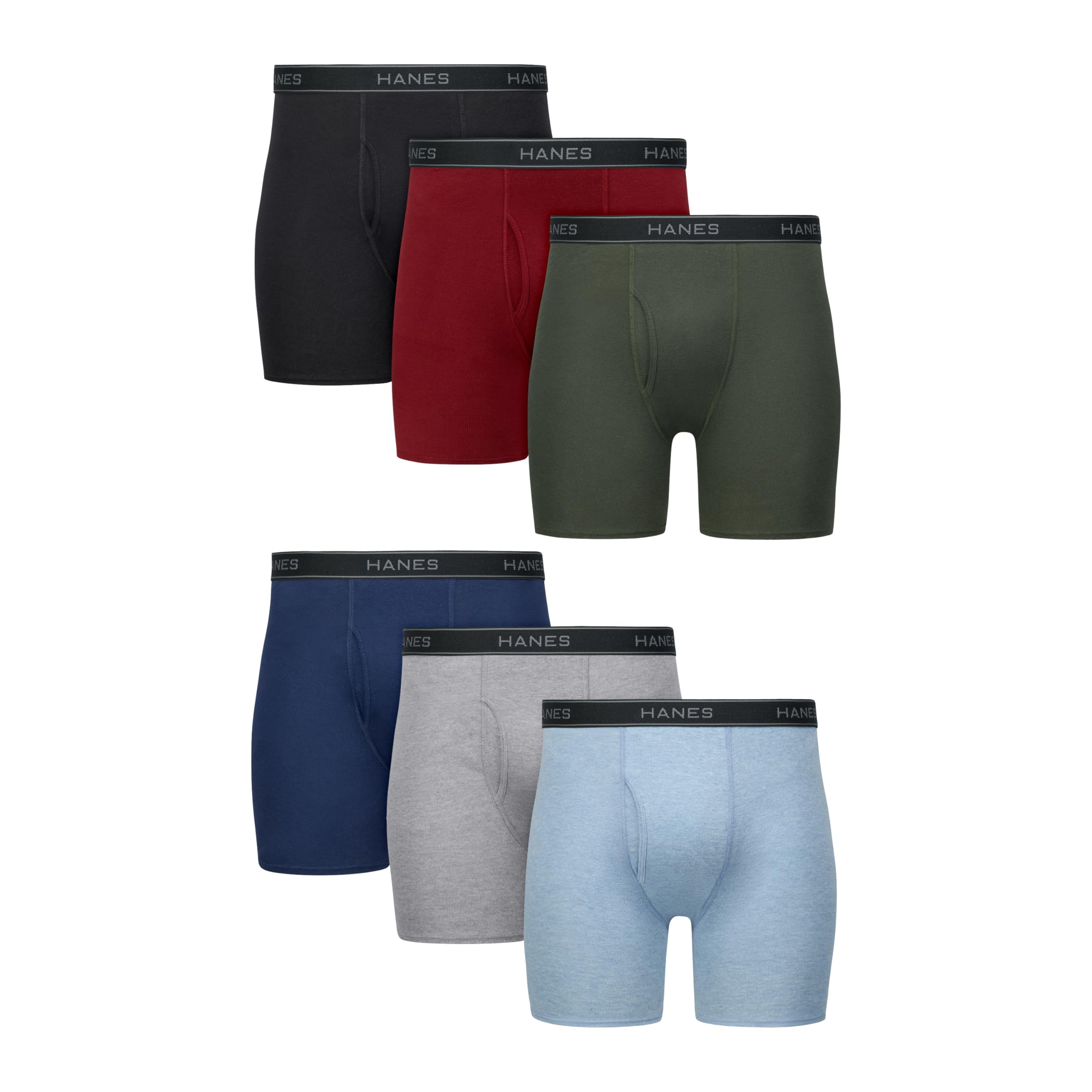 Lot Boxers Homme Hanes – Coton 100% Doux & Respirant
