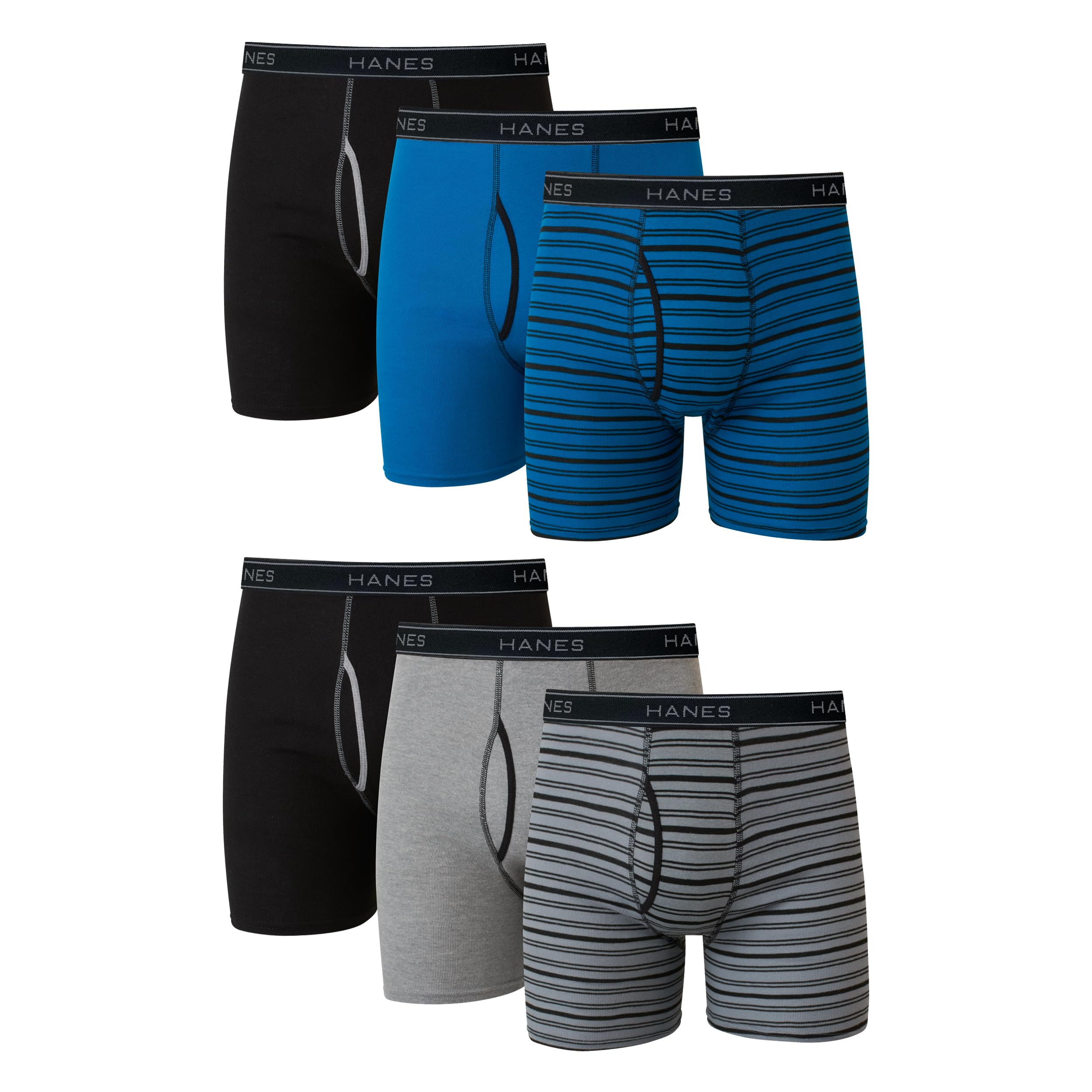 Lot Boxers Homme Hanes – Coton 100% Doux & Respirant