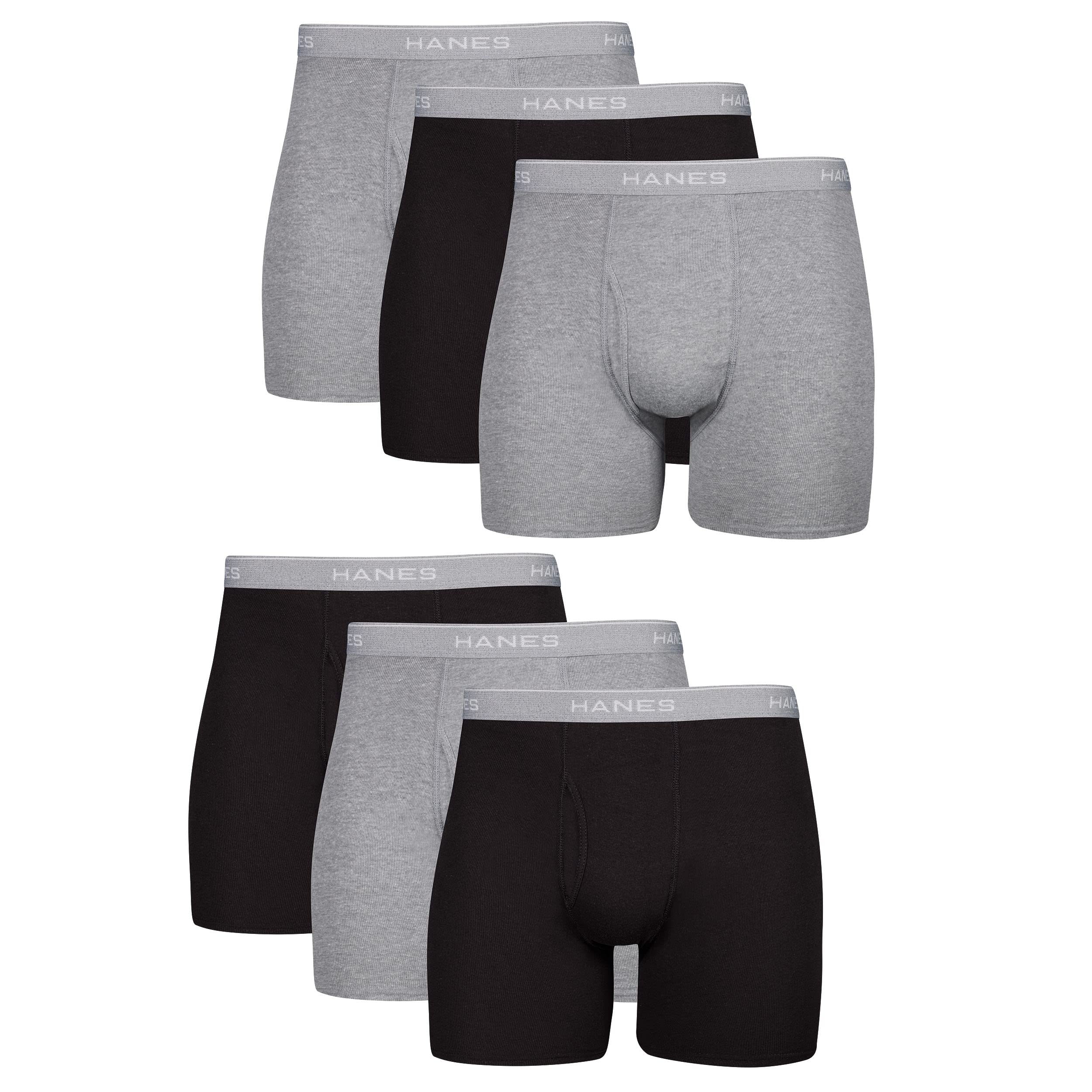 Lot Boxers Homme Hanes – Coton 100% Doux & Respirant