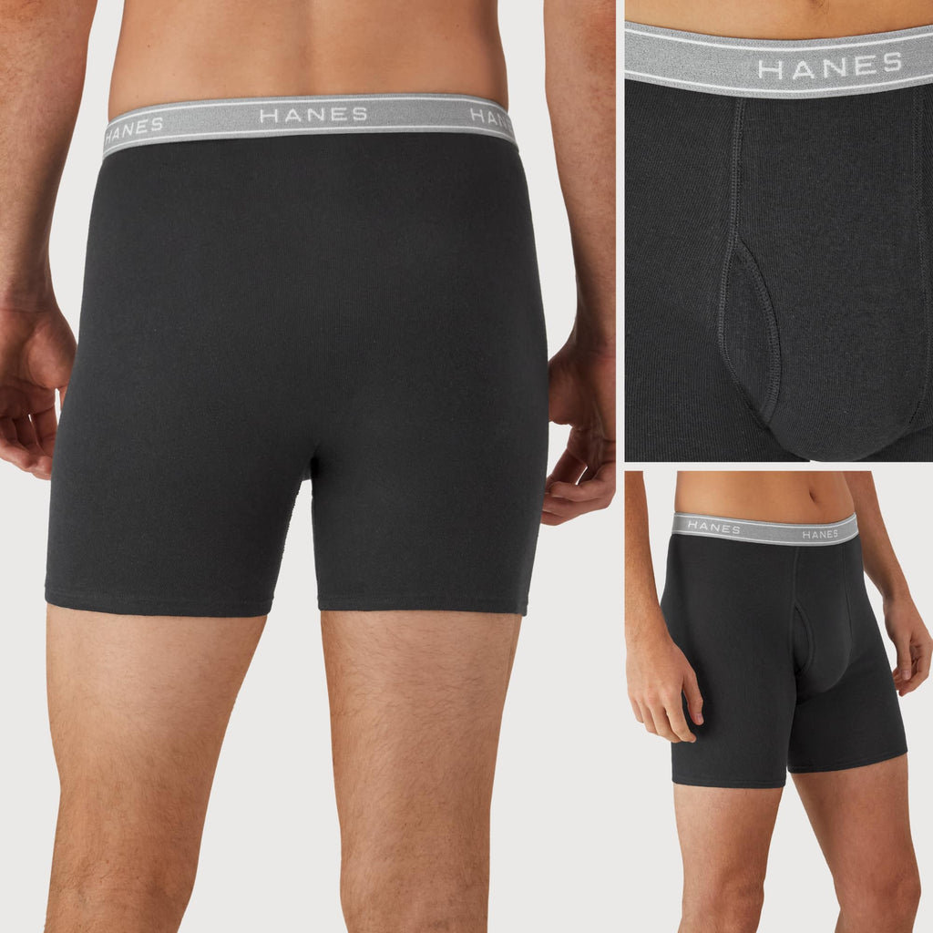 Lot Boxers Homme Hanes – Coton 100% Doux & Respirant