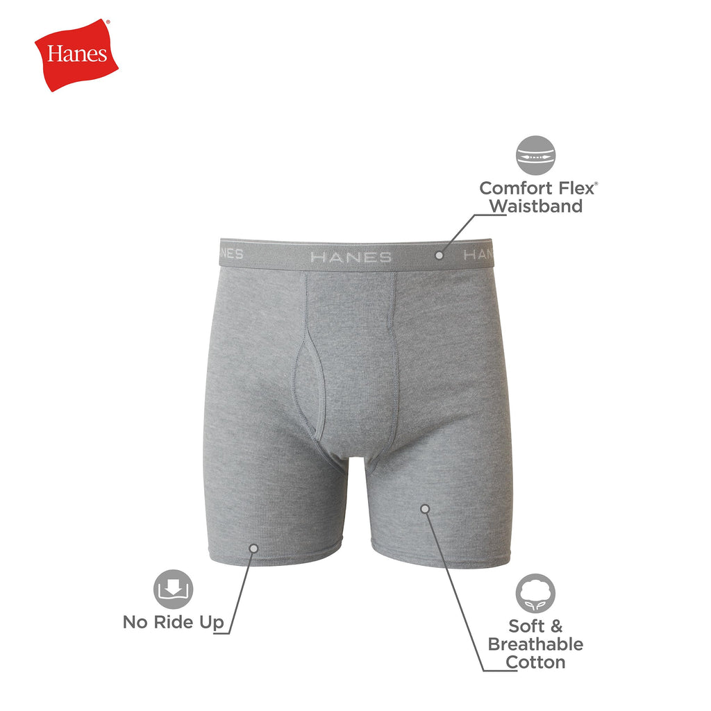Lot Boxers Homme Hanes – Coton 100% Doux & Respirant