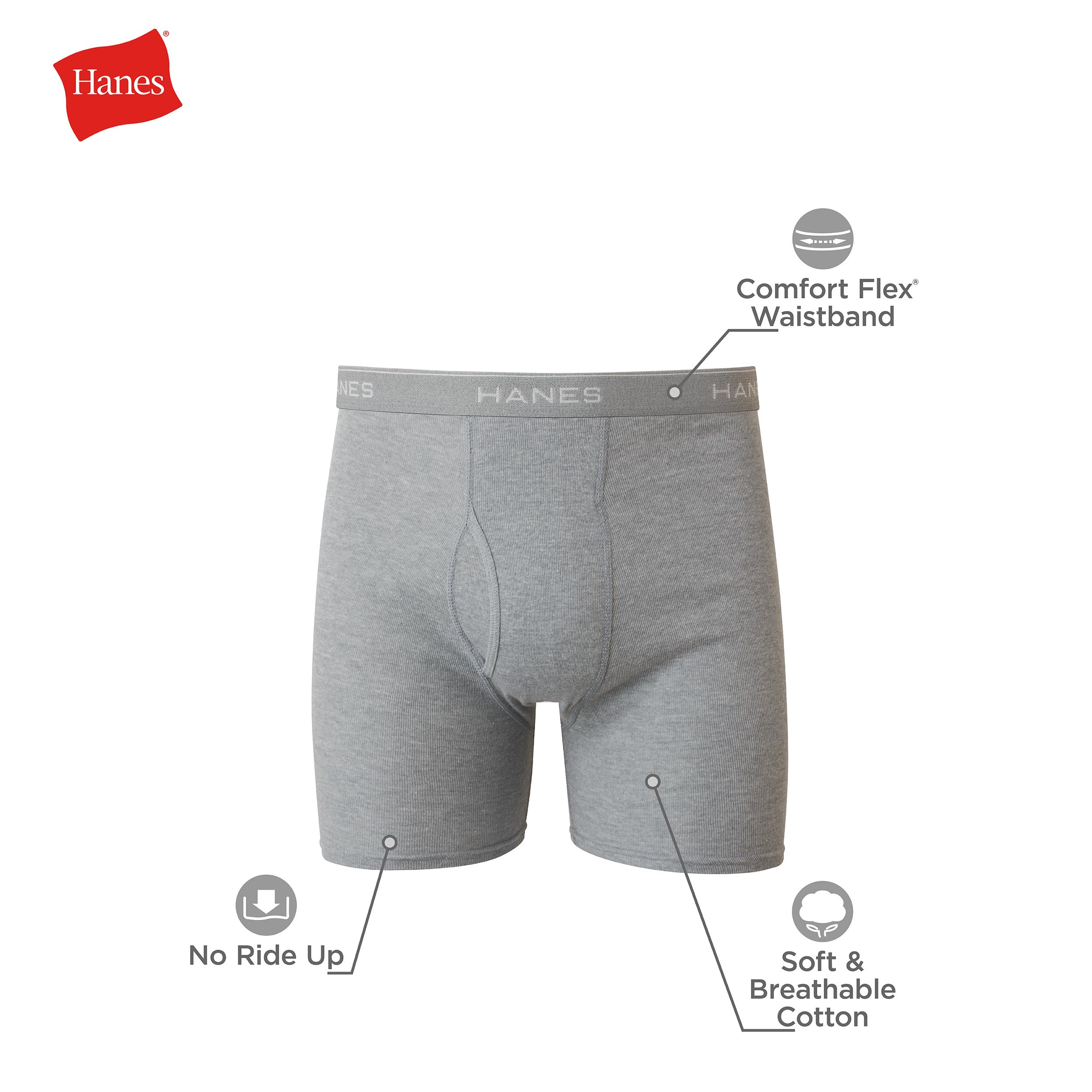 Lot Boxers Homme Hanes – Coton 100% Doux & Respirant
