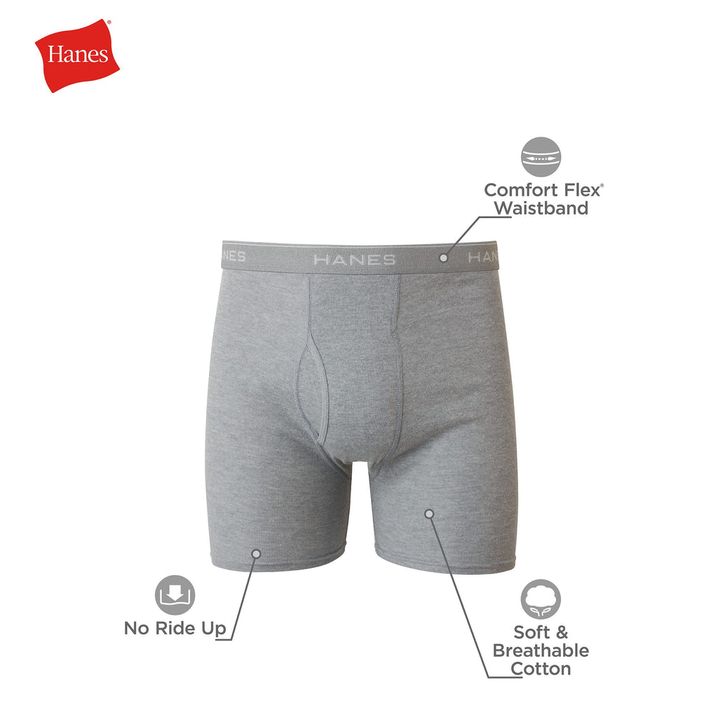Lot Boxers Homme Hanes – Coton 100% Doux & Respirant