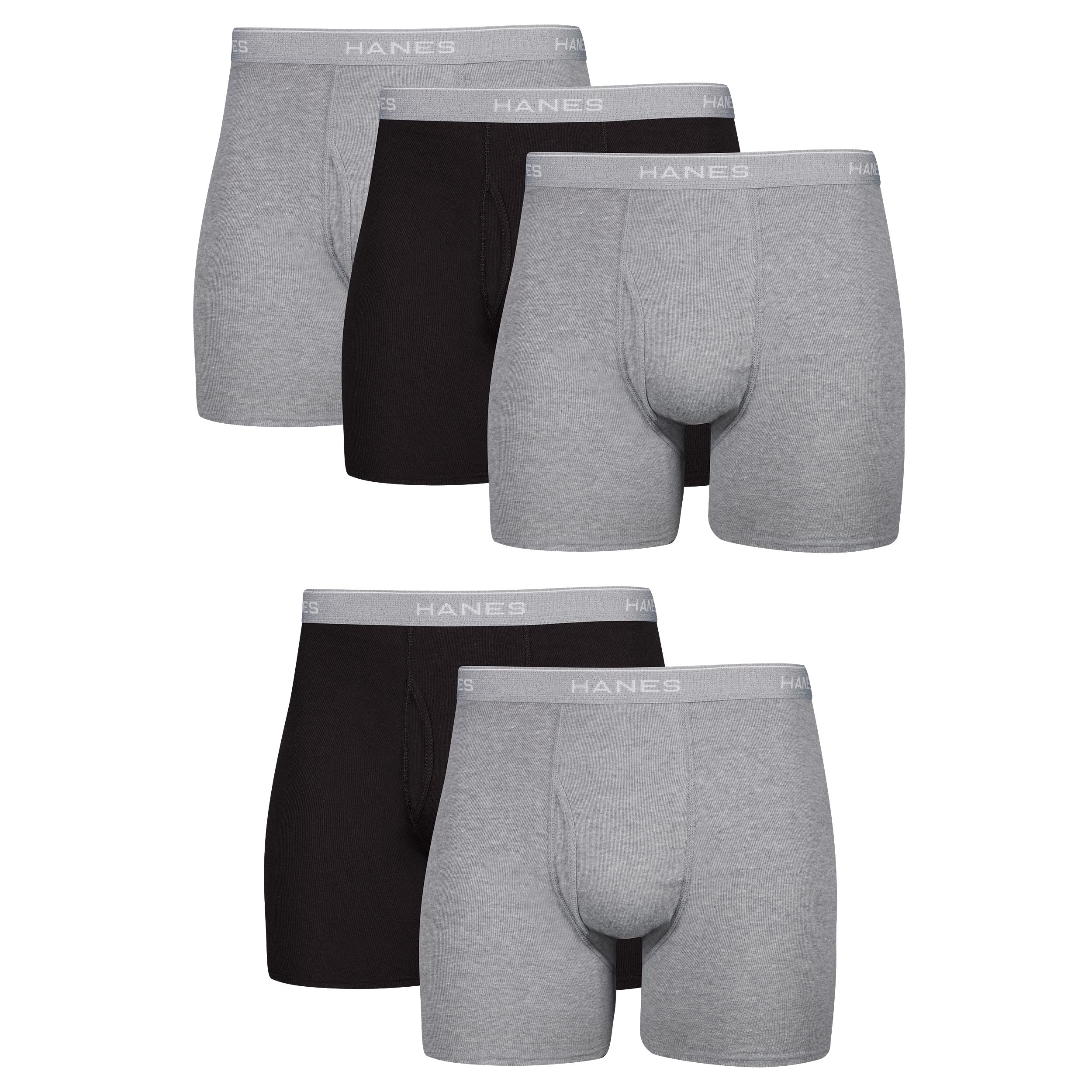 Lot Boxers Homme Hanes – Coton 100% Doux & Respirant