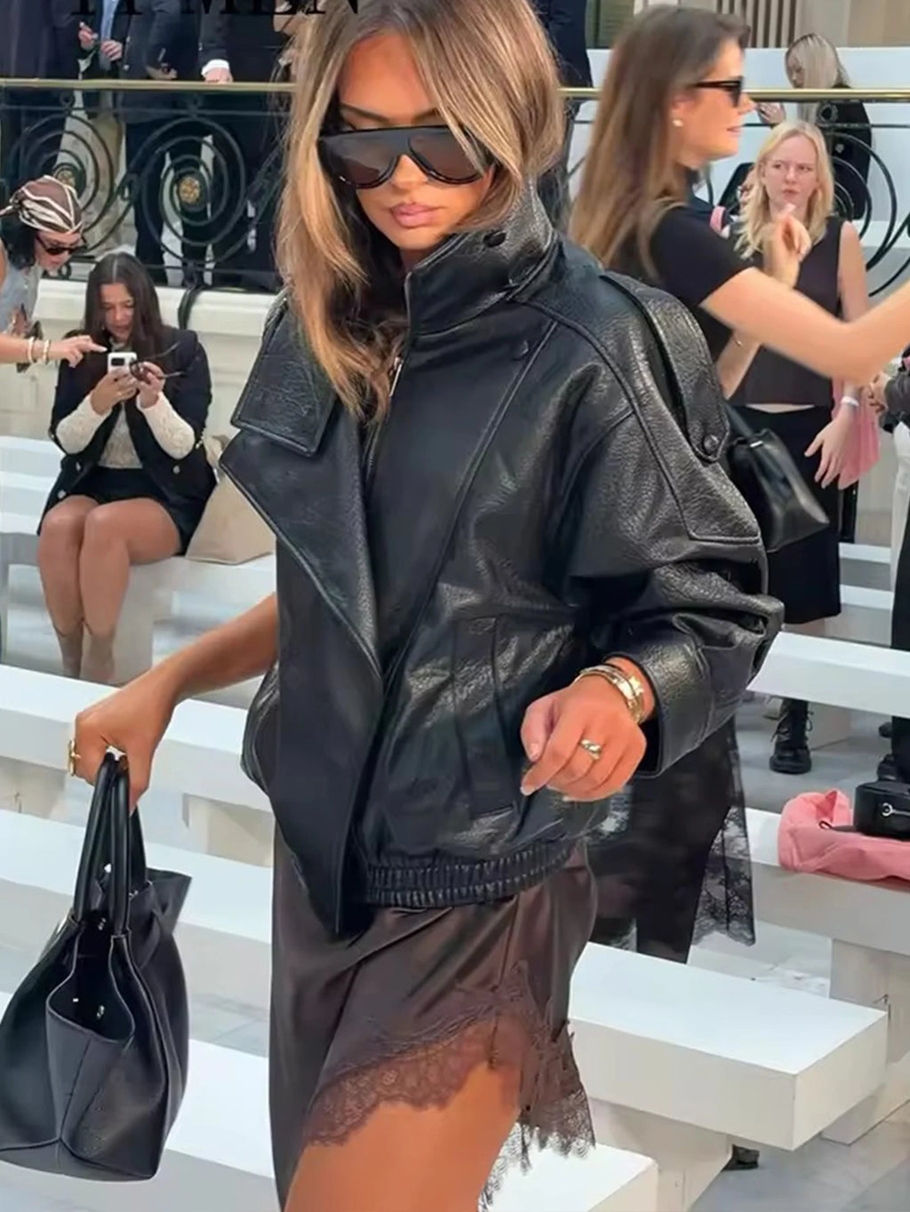 Veste Faux Cuir Femme – Oversize, Style Streetwear Automne-Hiver