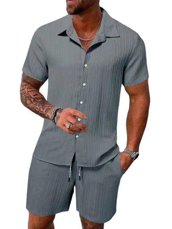 Ensemble Sport Homme – Polo & Short Assortis, Coupe Ample