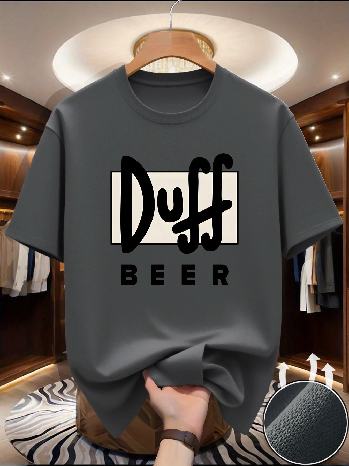 T-shirt d'été de luxe décontracté pour homme, à col rond et manches courtes, imprimé lettres, design tendance