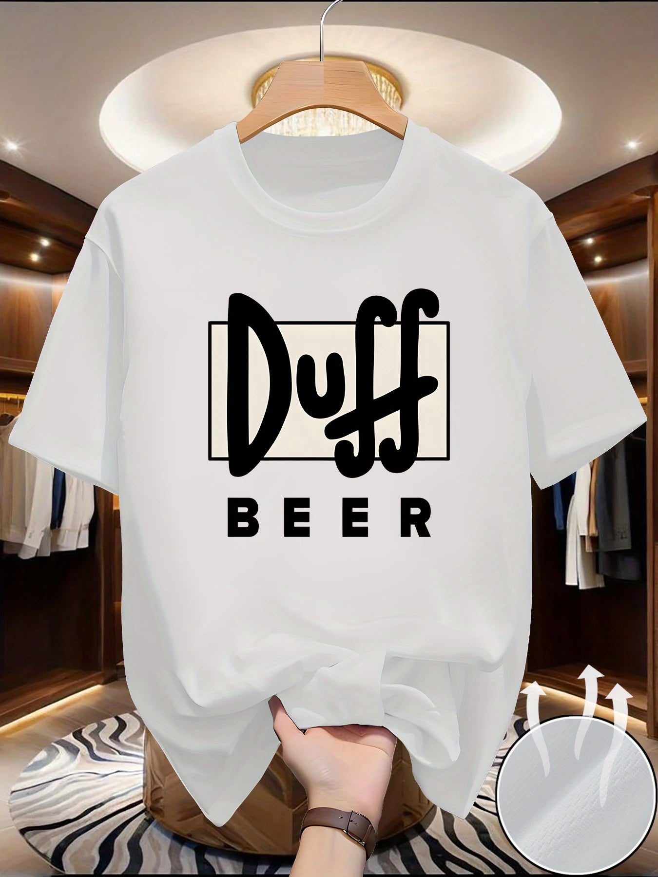 T-shirt d'été de luxe décontracté pour homme, à col rond et manches courtes, imprimé lettres, design tendance