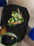 T-shirt graphique Mojito Cocktail pour femmes et hommes, manches courtes, imprimé menthe citron, coupe ample, décontracté, plage, fête, streetwear