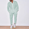 Ensemble Chemise & Pantalon Coton Homme – Coupe Relaxed, Élégance Naturelle