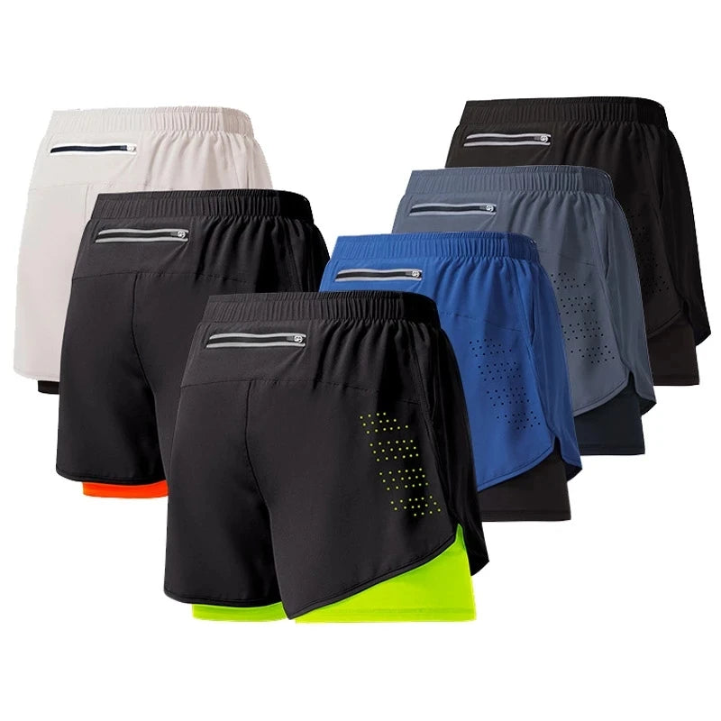 Short de Sport Homme – Séchage Rapide, Noir