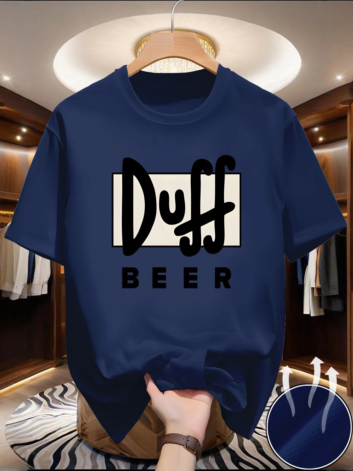 T-shirt d'été de luxe décontracté pour homme, à col rond et manches courtes, imprimé lettres, design tendance