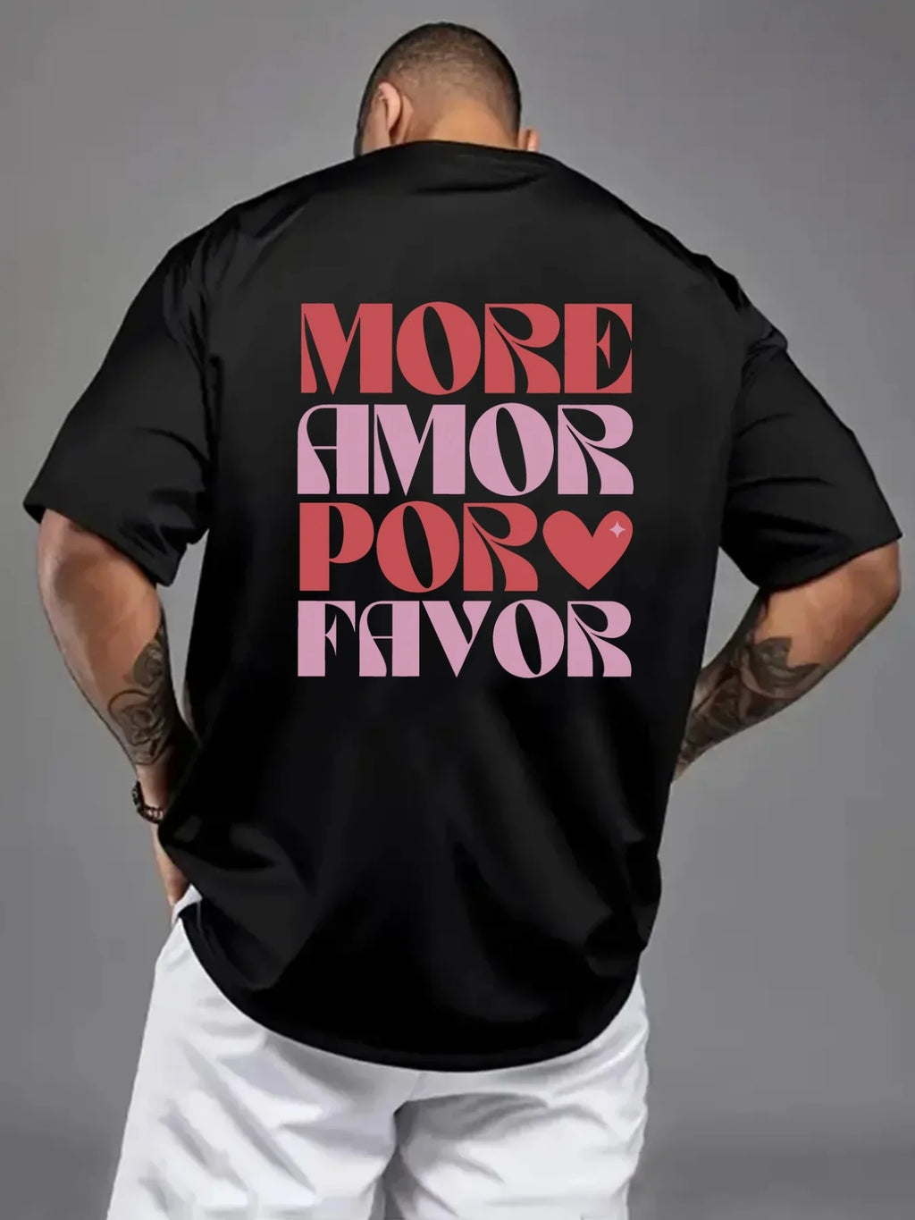 T-shirt "More Amor Por Favor" – Homme 100% Coton