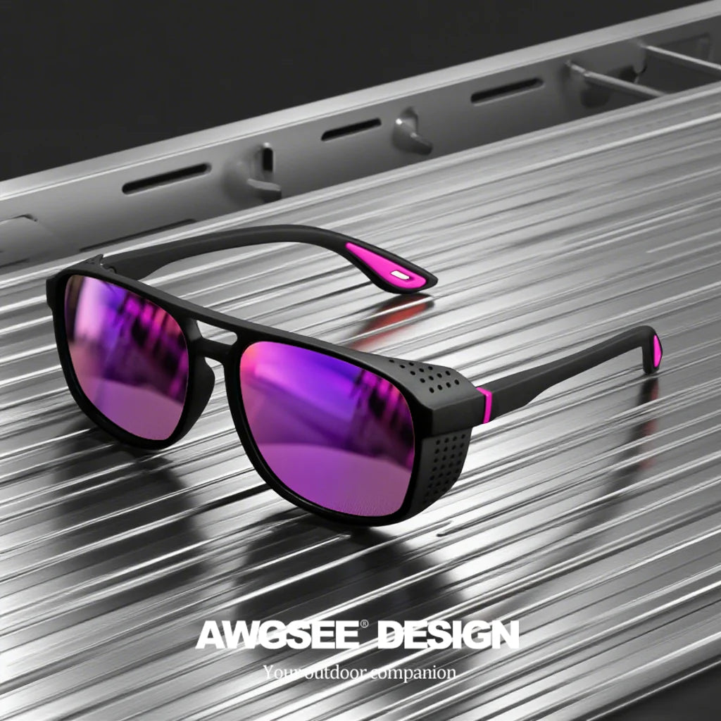Lunettes de soleil de sport professionnelles – Polarisées coupe-vent UV400 pour le cyclisme, la course à pied, les amateurs de plein air UV400
