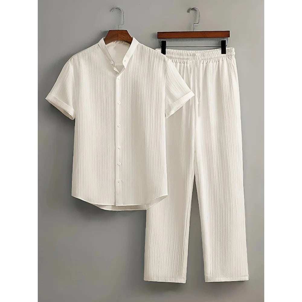 Costume d'Été Blanc Homme – Ensemble Deux Pièces Voyage & Style