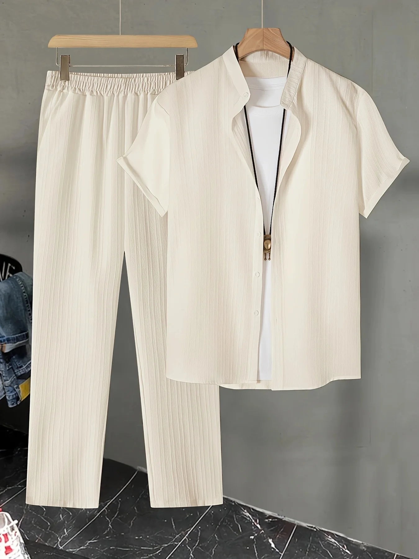 Costume d'Été Blanc Homme – Ensemble Deux Pièces Voyage & Style