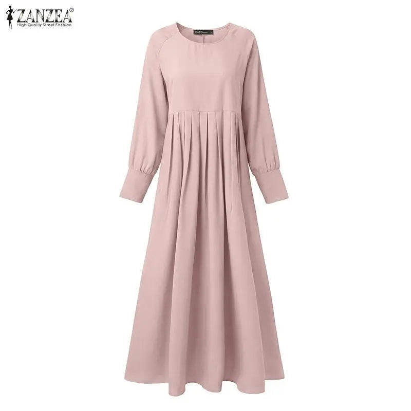Ensembles modestes pour femmes musulmanes, 2 pièces, robe et chemisier poncho, tenues hijab ZANZEA pour le Ramadan, ensembles 2 pièces, hauts à manches longues