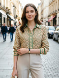Nouvelles chemises élégantes pour femmes de bureau, chemisiers imprimés tendance pour femmes, hauts à manches longues, Blusas Mujer