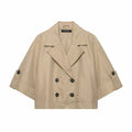 Trench Court Double Boutonnage Femme – Style Vintage Urbain